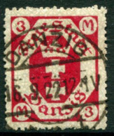 DANZIG 1922 Arms 3 Mk. Postally Used.  Michel 104,  Infla Expertised - Used