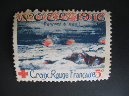 Vignette Militaire Delandre Guerre De 1914 - Croix Rouge - Red Cross - Croix Rouge Française Noël 1916 Neuf ** - Rode Kruis