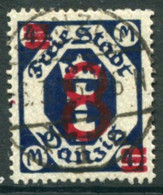 DANZIG 1922 Arms 8 On 4 Mk. Postally Used.  Michel 102,  Infla Expertised - Oblitérés