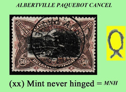1915 ** BELGIAN CONGO / CONGO BELGE = COB MNH 069 ALBERTVILLE PAQUEBOT STAMP WITH ROUND CANCEL ( Forgery ) [B] - Unused Stamps