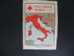 Vignette Militaire Delandre Guerre De 1914 - Croix Rouge - Red Cross -  Italie Pro Croce Rossa  Neuf ** - Cruz Roja