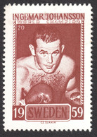 BOX Ingemar Johansson SWEDEN Professional Boxing CINDERELLA VIGNETTE LABEL 1959 USA Sport WORLD CHAMPION - Otros & Sin Clasificación