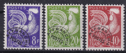 FRANCE 1953/59 - MNH - YT 109, 113, 116 - Préoblitérés - 1953-1960