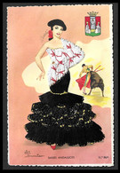 Andalucia - Bailes Andaluces - España - Postal Bordado - Carte Brodée - Embroidered Postcard Very Fine - Bordados