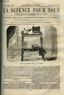 La Science Pour Tous N° 49 - Le Ballon Captif De M. Giffard, Le Briquet A Gaz, Les étoiles Filantes En Novembre 1867, L' - Cultural