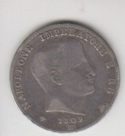 Napoleone I° Re D'Italia 1 Lira 1809 Milano 2° Tipo Arg. 900 MB/BB - Napoleonische