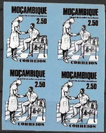 Mozambique 1976 Block Of 4 Non Dentelé  Femme Infirmier Santé 1976 Imperforated Block Of 4 Woman's Day Nursing Health - Secourisme