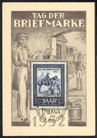 SAAR(1952) Postrider Delivering Mail To Mother And Child. Scott No B91. Yvert No 303. Stamp Day. Maximum Card. - Cartoline Maximum