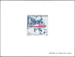F.S.A.T.(1993) "Astrolabe". Map Of Continent. Deluxe Sheet. Scott No 193, Yvert No 181. - Sin Dentar, Pruebas De Impresión Y Variedades