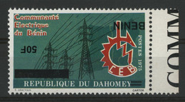 BENIN N° 1149 VARIETE SURCHARGE RENVERSEE Communauté Electrique Du Bénin Voir Suite - Neufs