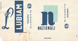 INVOLUCRO SIGARETTE NAZIONALI Con Pubblicita' LUBIAM - Empty Cigarettes Boxes