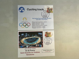 (3 N 44) Paris 2024 Olympic Games - Olympic Venues & Sport - Saint-Quentin-en-Yvelines - Cycle Racing (2 Covers) - Verano 2024 : París