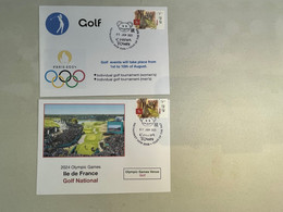 (3 N 44) Paris 2024 Olympic Games - Olympic Venues & Sport - Golf National - Golf  (2 Covers) - Sommer 2024: Paris