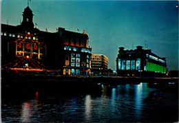 Singapore Night View Of Waterfront With General Post Office In Background - Singapour