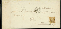 Let EMISSION DE 1849 - 1a   10c. Bistre-brun, Obl. ETOILE S. Faire-part, Càd 3e PARIS 6 3/10/72, Superbe - 1849-1876: Classic Period