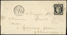 Let EMISSION DE 1849 - 3a   20c. Noir Sur Blanc, Obl. GRILLE S. LSC, Càd (E) PARIS (E) 21/6/50, Le Timbre A Curieusement - 1849-1876: Classic Period
