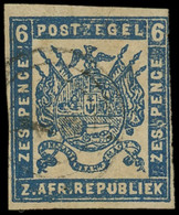 TRANSVAAL 12 : 6p. Bleu, Obl., TB - Transvaal (1870-1909)