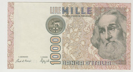 Lire 1000 Banca D'Italia, Piega Al Centro E. In Basso A Dx Ma Fresca - 1000 Lire