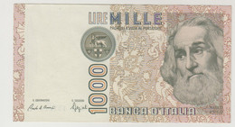 Lire 1000 Banca D'Italia, Piega Al Centro E. In Basso A Dx Ma Fresca - 1.000 Lire