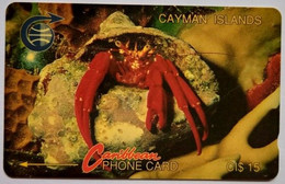 Cayman Islands CW 3CCIB  CI$15 "  Crab ( Old Logo ) " - Kaaimaneilanden