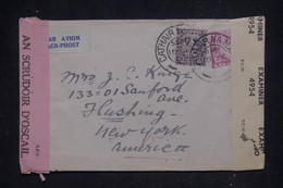 IRLANDE - Enveloppe De Westport Pour New York En 1943 Avec Contrôle Postal - L 137656 - Briefe U. Dokumente