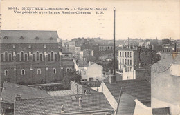 CP FRANCE - 93 - MONTREUIL SOUS BOIS - L'église Saint André - Vue Générale Vers La Rue Arsène Chéreau - EM - Montreuil