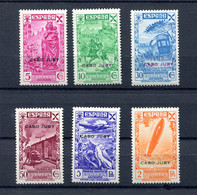 1938.CABO JUBY.BENEFICENCIA.EDIFIL 1/6**.NUEVOS SIN FIJASELLOS(MNH).CATALOGO 105€ - Kaap Juby