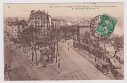 69 - LYON - La Place Du Pont Mouton, La Grande Rue De Vaise Et Les Quais De Saône - N° 166 - 1923 - Tramway - Lyon 9