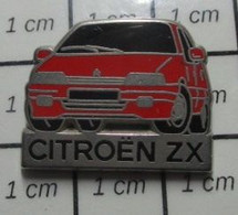 410e Pin's Pins / Beau Et Rare / AUTOMOBILES / EN LEGER RELIEF CITROEN ZX ROUGE Par DECAT - Citroën