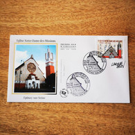 ⭐ FRANCE FDC Signé Eglise Notre-Dames-des-Missions 2016 ! Enveloppe SOIE 1er Jour Timbre Poste ⭐ - 2010-2019