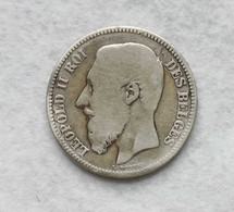 Belgio Leopoldo II 2 Fr 1867 "des Belges" - 2 Frank