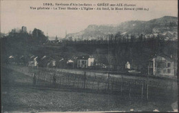 Environs D'AIX Les BAINS  GRESY Sur AIX Vue Générale La Tour Féodale L'Eglise  Au Fond Le Mont Revard - Gresy Sur Aix