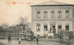 Heming * Hôtel De La Gare Adolf FRELIGER * Bahnhofhôtel * Attelage * Villageois Héming - Autres & Non Classés