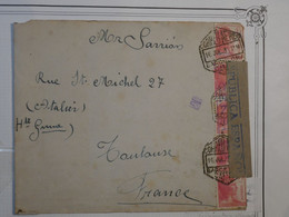 BL15 ESPANA BELLE   LETTRE  CENSUREE  1933 CENSURA BARCELONA A TOULOUSE FRANCIA  +AFFRANCH. INTERESSANT + - Republikeinse Censuur