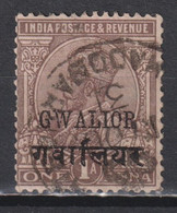 Timbre Oblitéré Du Gwalior Inde  De 1923  N° Service - Gwalior