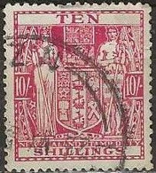 NEW ZEALAND 1931 Arms Type - 10s. - Red FU - Postal Fiscal Stamps