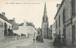 Carnac * Rue Principale Et L'église * La Gendarmerie Nationale * Coiffeur Salon De Coiffure LE SAUSSE * Villageois - Carnac