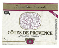 ETIQUETTES DE VIN - COTES DE PROVENCE - Roséwijn