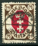 DANZIG 1922 Arms  2.40 Mk. Postally Used.  Michel 97,  Infla Expertised - Usados