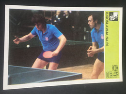 SVIJET SPORTA Card ► WORLD OF SPORTS ► 1981. ► YUGOSLAVIA AT THE WORLD CHANPIONSHIPS ► No. 139 ► Table Tennis ◄ - Tenis De Mesa