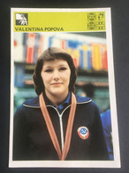 SVIJET SPORTA Card ► WORLD OF SPORTS ► 1981. ► VALENTINA POPOVA ► No. 357 ► Table Tennis ◄ - Table Tennis