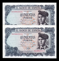 España Spain Pareja 500 Pesetas Jacinto Verdaguer 1971 Pick 153r Replacement Sc- AUnc - 500 Peseten