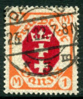 DANZIG 1921  Arms 1 Mk. Postally Used.  Michel 83,  Infla Expertised - Usati