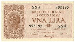 1 LIRA BIGLIETTO DI STATO LUOGOTENENZA UMBERTO VENTURA 23/11/1944 FDS - Regno D'Italia – Other