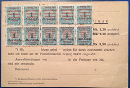 KARL HENNIG WEIMAR BRIEFMARKENHÄNDLER Werbung-Aufdruck 1923 D.R Infla (German Stamp Dealer Publicity Label Germany - Neufs