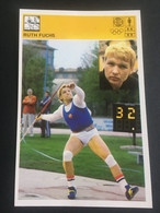 SVIJET SPORTA Card ► WORLD OF SPORTS ► 1981. ► RUTH FUCHS ► No. 183 ► Athletics ► Javelin Throw ◄ - Athlétisme