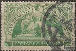 NEW ZEALAND 1920 Victory - 1/2d. Peace And Lion AVU - Usati