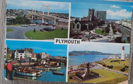 CPSM - Devon - Plymouth - Tamar Bridge - The Barbican - St Andrew's Church - Smeaton's Tower - The Hoe And Sound - Plymouth