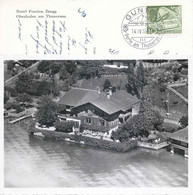 Oberhofen Am Thunersee - Hotel Pension Zaugg  (Luftbild)        1955 - Oberhofen Am Thunersee