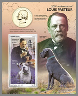 SIERRA LEONE 2022 MNH Louis Pasteur Dogs Hunde Chiens S/S I - OFFICIAL ISSUE - DHQ2302 - Louis Pasteur